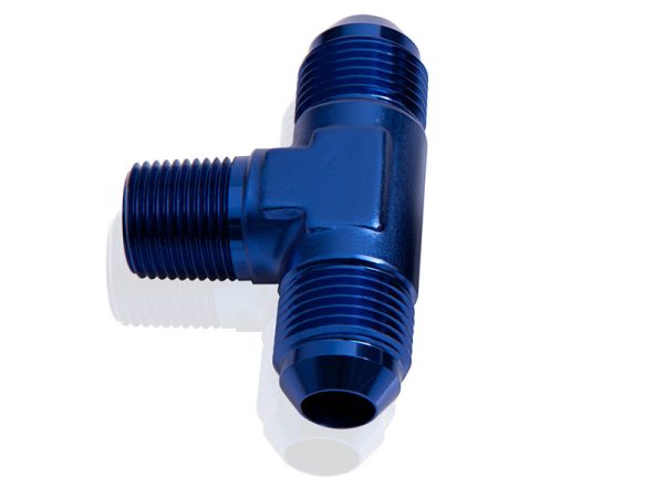 TEE -16AN WITH 3/4"NPT ON SIDEBLUE AN TEE WITH NPT ON SIDE