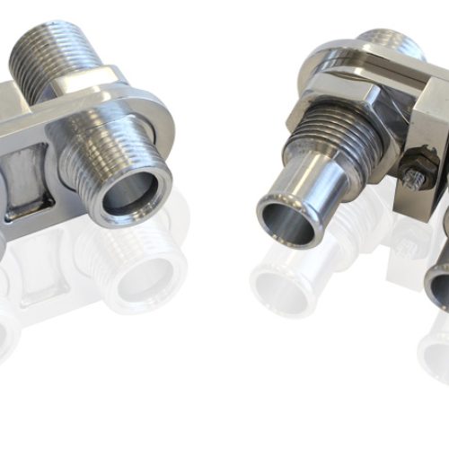 BILLET A/C BULKHEAD 2 PORT    4 X -10  SCREW ON