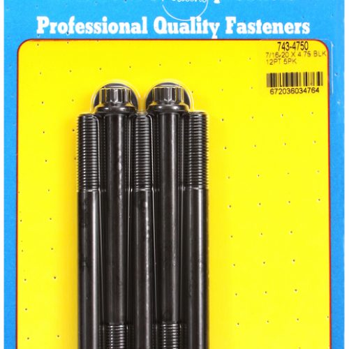 12PT BOLTS 7/16″ UNF x 4.75″  7/16″ WRENCH (5-PACK) 7/16-20