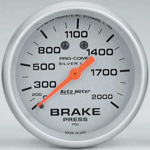 Ultra-Lite Series Brake Pressure Gauge   2-5/8″, Liquid Filled Mechanical, 0-2000 psi