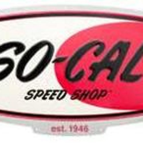 SO CAL SPEED SHOP OVAL SIGN   32W X 13H -STAMPED METAL-