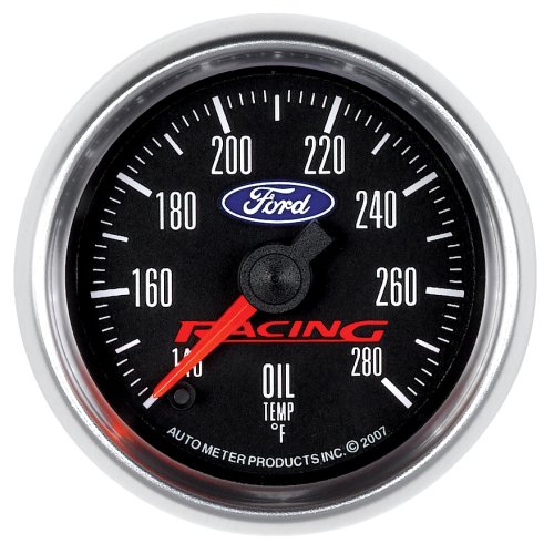 2-1/16″ FSE OIL TEMP 140-280F BLACK FACE, FORD RACING