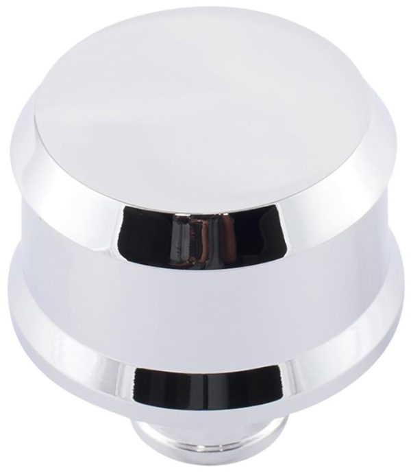 CHROME SLANT EDGE ALUMINIUM   BREATHER CAP NO EMBLEM