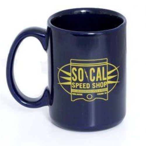 SOCAL PISTON BLUE COFFEE CUP  OIL PISTON LOGO    EA