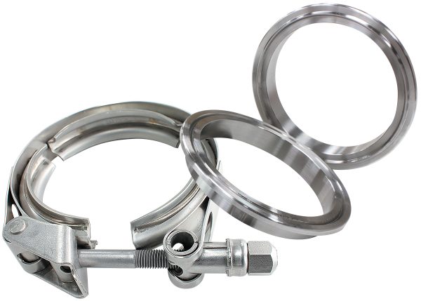1.25" V BAND CLAMP 2X ALLOY   RINGS & 1 X STAINLESS CLAMP