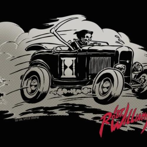 SOCAL DEATH TAKES A RIDE SIGN 11.5 X 17.5 ROB T WILLAIMS