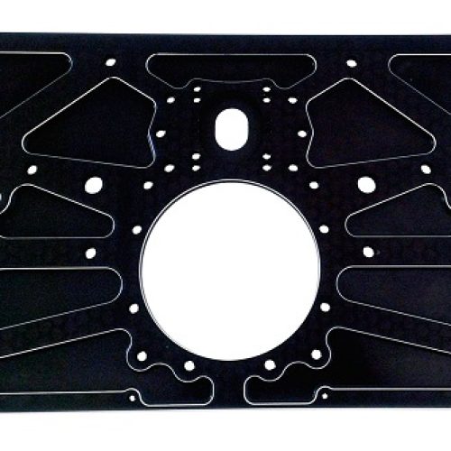 XXX REAR MOTOR PLATE – BLACK  *SUIT RAISED RAIL CHASSIS*