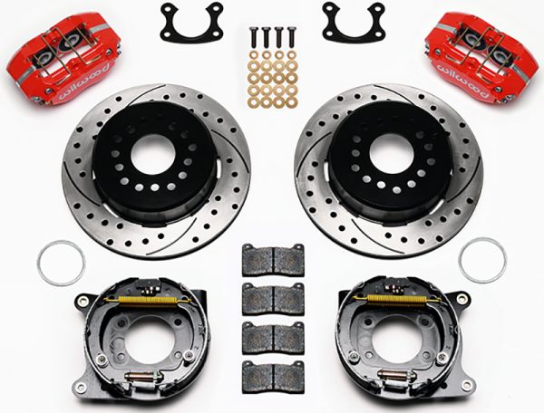 DUST BOOT PARK BRAKE KIT 12.19DRILLED, SMALL FORD 2.50" OS