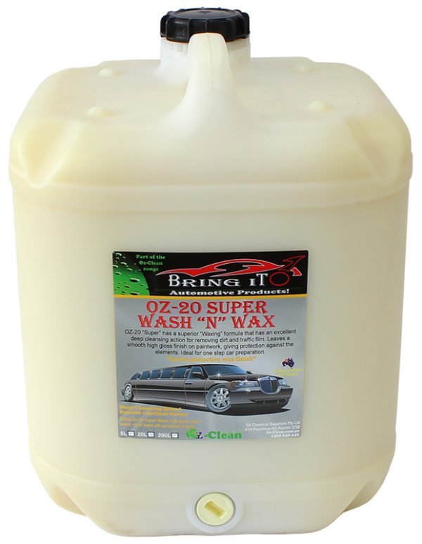 OZ-20 SUPER WASH N WAX        20 LITRE DRUM