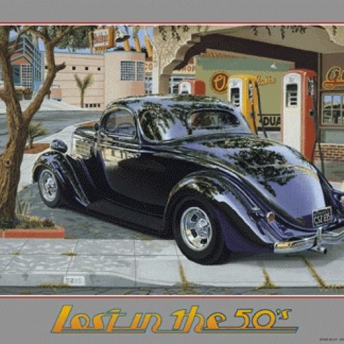 KENT BASH POSTER GILLS GAS    18 X 24 SIGNED 1936 3W COUPE