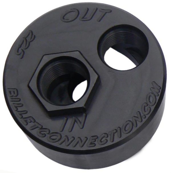 LS EARLY OIL FILTER ADAPTER   BLACK -10 ORB IN/ OUT 13/16-16