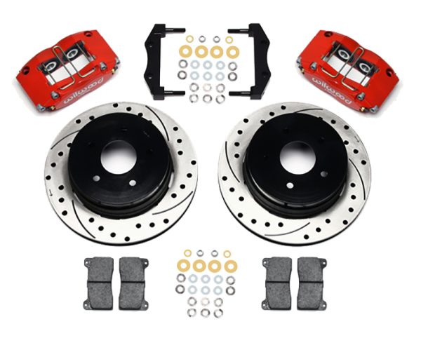 DPR REAR KIT, 12.19" DRILLED  VT-VZ COMMODORE, RED