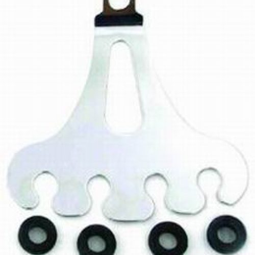 CHROME STEEL WIRE LOOM SET    3- 3/4 TALL 4HOLE GROMMETS INC