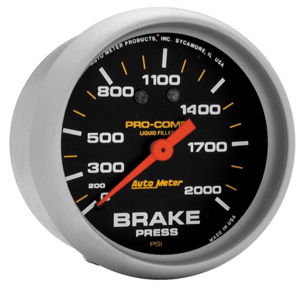 PRO-COMP 2-5/8" BRAKE PRESSURE0-2000PSI, LIQUID FILLED, MECH