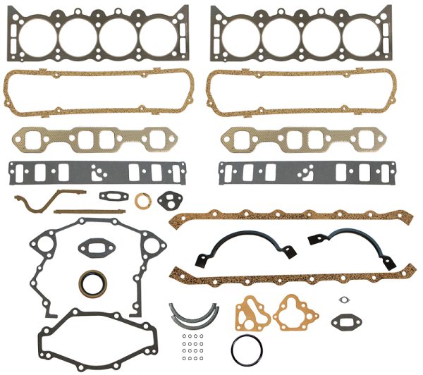 253-308 FULL GASKET SET ROPE  REAR SEAL, GRAPHITE H/G