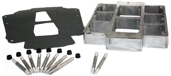 TBS 2" BLOWER SPACER / RISER  POLISHED, INCL STUDS & GASKETS