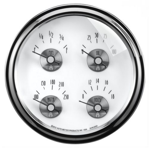 PRESTIGE PEARL 5″ QUAD GAUGE  WITH 0-90 OHM FUEL LEVEL