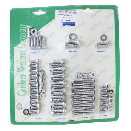FORD ENGINE DRESS UP KITS V8  289-302W HEX CHROME PLATED