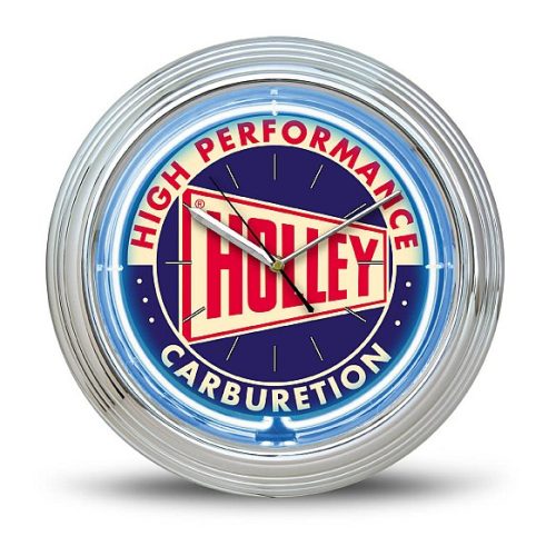 HOLLEY NEON CLOCK 14.5 DIA.   BLUE NEON – MUST USE 5RMP-3012