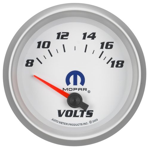 2-5/8″ VOLTMETER, 8-18V       WHITE FACE, MOPAR