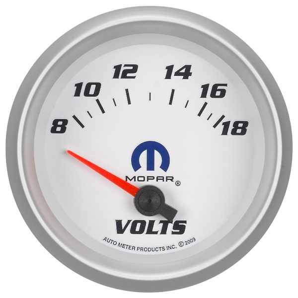 2-5/8" VOLTMETER, 8-18V       WHITE FACE, MOPAR