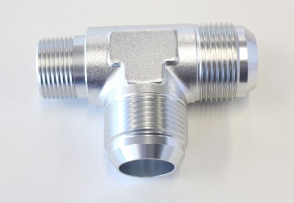 TEE -16AN WITH 3/4" NPT ON RUNSILVER AN TEE WITH NPT ON RUN
