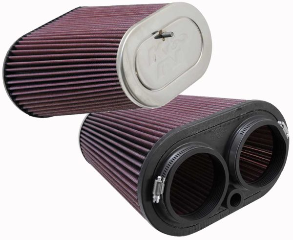 3-1/8" DUAL FLANGE CLAMP ON   TAPERED OVAL AIR FILTER