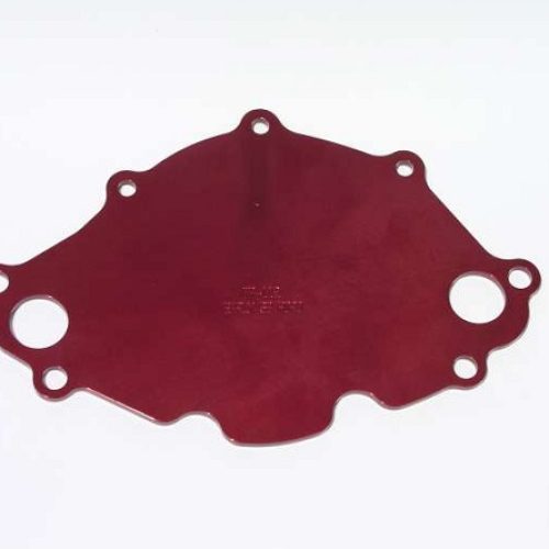 SB FORD 221 289W RED ELECTRIC WATER PUMP BACKING PLATE SBF