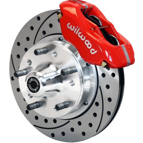 FRONT BRAKE KIT ’70-’78 CAMARODRILLED 11.00″  RED CALIPER