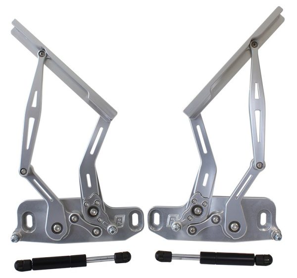 BILLET BONNET HINGE KIT SILVERHQ-WB HOLDEN, LH-UC TORANA