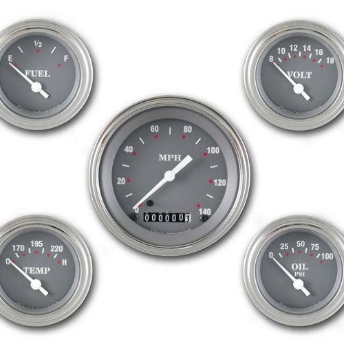 CLASSIC SG SERIES 5 GAUGE SET 3-3/8 KM/H SPEEDO FLAT GLASS