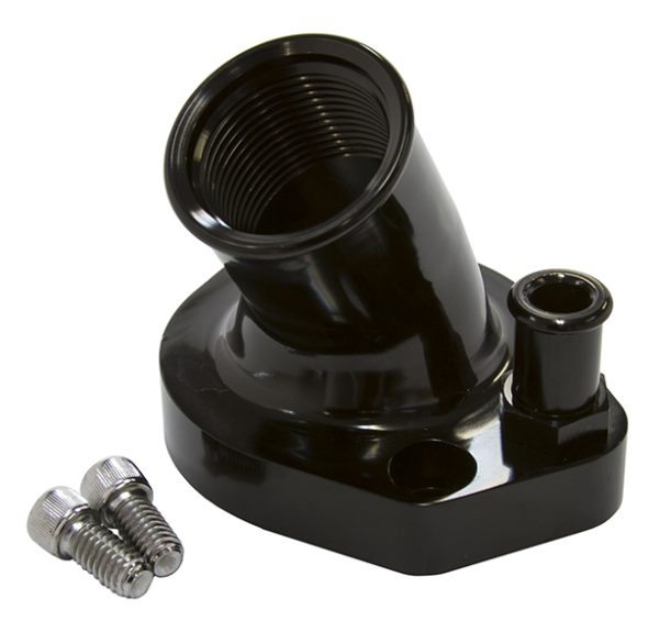 FORD SB WINDSOR 45 DEG NON    SWIVEL BLK THERMOSTAT HOUSING