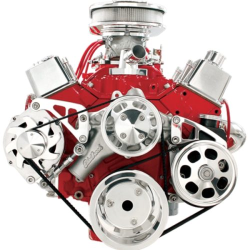 SERPENTINE SBC LWP  MID MOUNT ALT & P/S PRESS ON  KIT