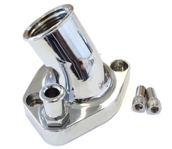 FORD SB WINDSOR 45 DEG NON    SWIVEL CHR THERMOSTAT HOUSING