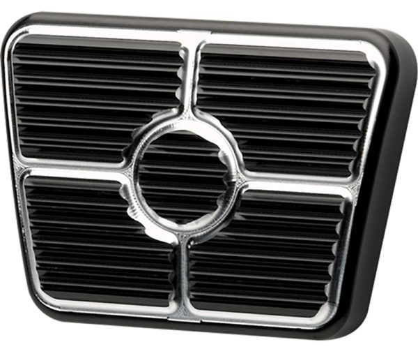 BILLET BRAKE/CLUTCH PEDAL PAD 1967-69 CAMARO, BLACK ANODISED