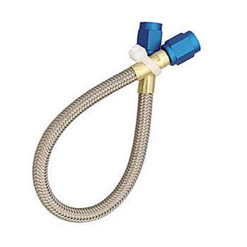 NOS STAINLESS STEEL BRAIDED   HOSE -3AN BLUE / 18″ LENGTH