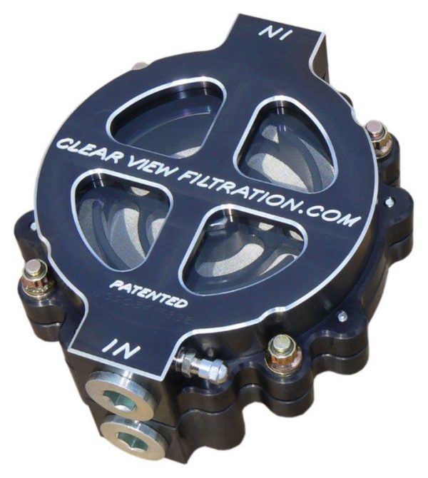 6" HI-FLOW OIL FILTER         -12 115 MICRON BLACK ANODIZED