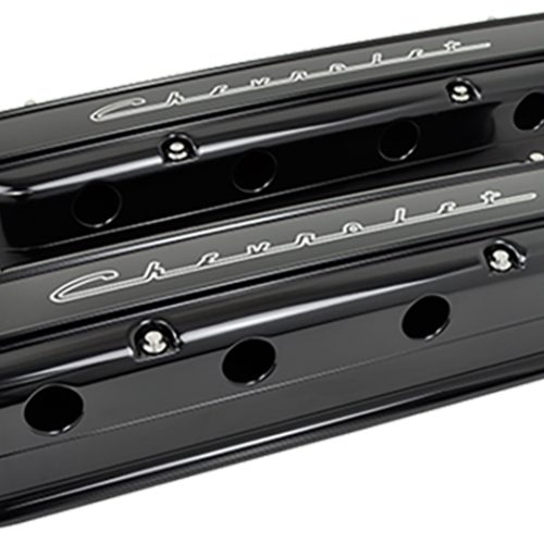 BILLET LS MODULAR VALVE COVERS” CHEVROLET ” ALUM BLACK ANOD