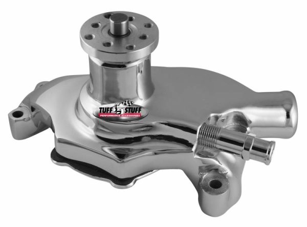 SBC SHORT CHROME WATER PUMP   CAST
