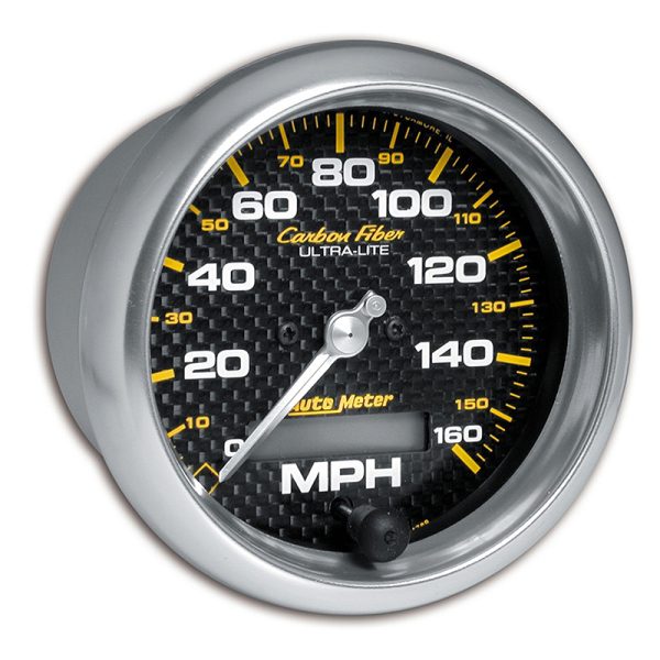 CARBON FIBER 3-3/8 SPEEDO     160 MPH, ELECTRONIC