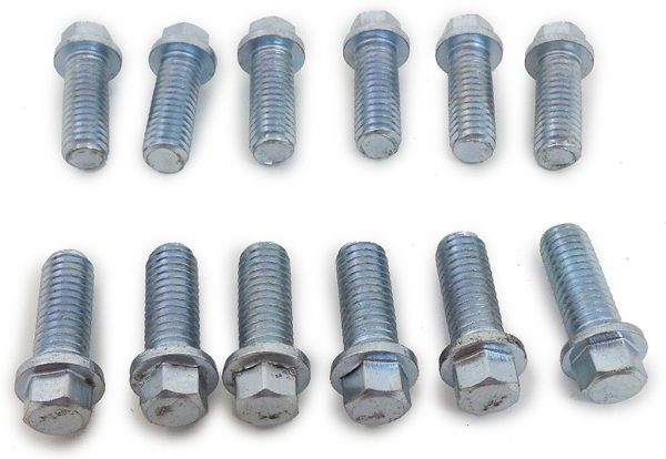 HEADER BOLTS, 3/8-16 x 1" (12)ZINC PLATED
