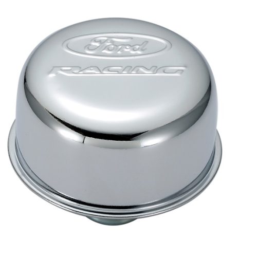 FORD RACING BREATHER          CAP CHROME PUSH IN TYPE