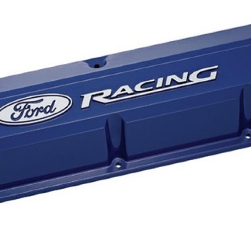 SLANT EDGE VALVE COVERS, SBF  FORD RACING, FORD BLUE