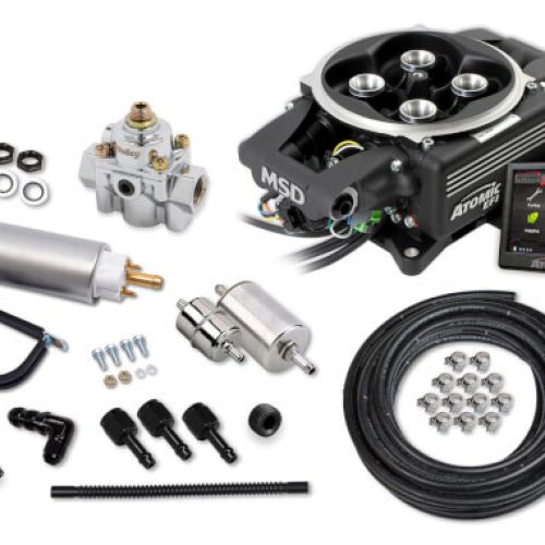 ATOMIC EFI 2 MASTER KIT, BLACK  INCL FUEL PUMP, REG, FILTER