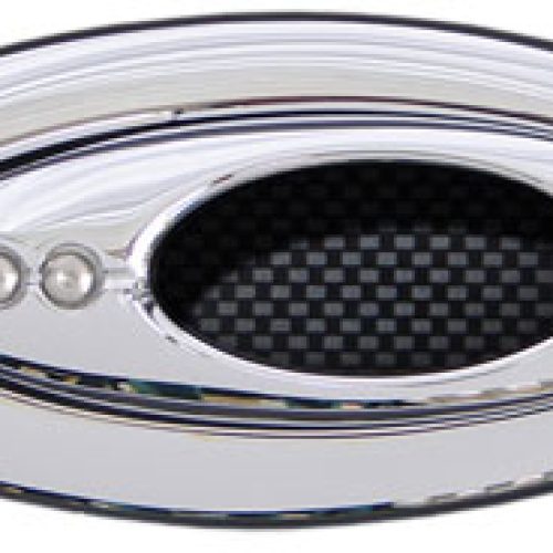 DOOR HANDLES ELLIPTICAL CHROME OPEN ELLIPSE W/INSERTS