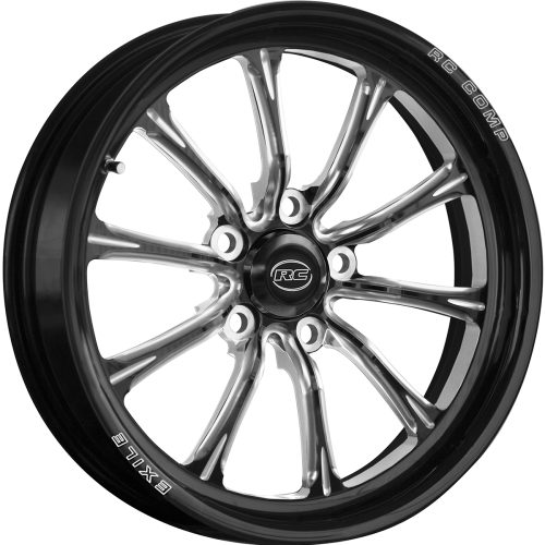 EXILE-S ECLIPSE BLACK 17×4.5  5×4.75″ 2.25 B/S. FRONT