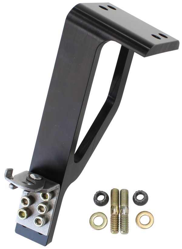 THROTTLE RETURN SPRING BRACKETBLACK SUIT INJECTOR HAT BILLET