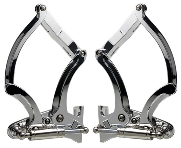 BILLET 55-56 CHEVY HOOD HINGES*POLISHED* C/W GAS STRUTS
