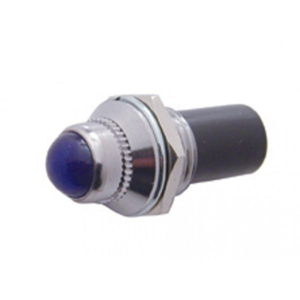 MINI 12V BLUE PILOT DASH LAMP WARNING LIGHT 3/8" DIA