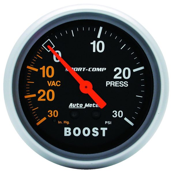 SPORT-COMP 2-5/8" BOOST/VAC   30 IN/HG - 30 PSI, MECH, 10FT